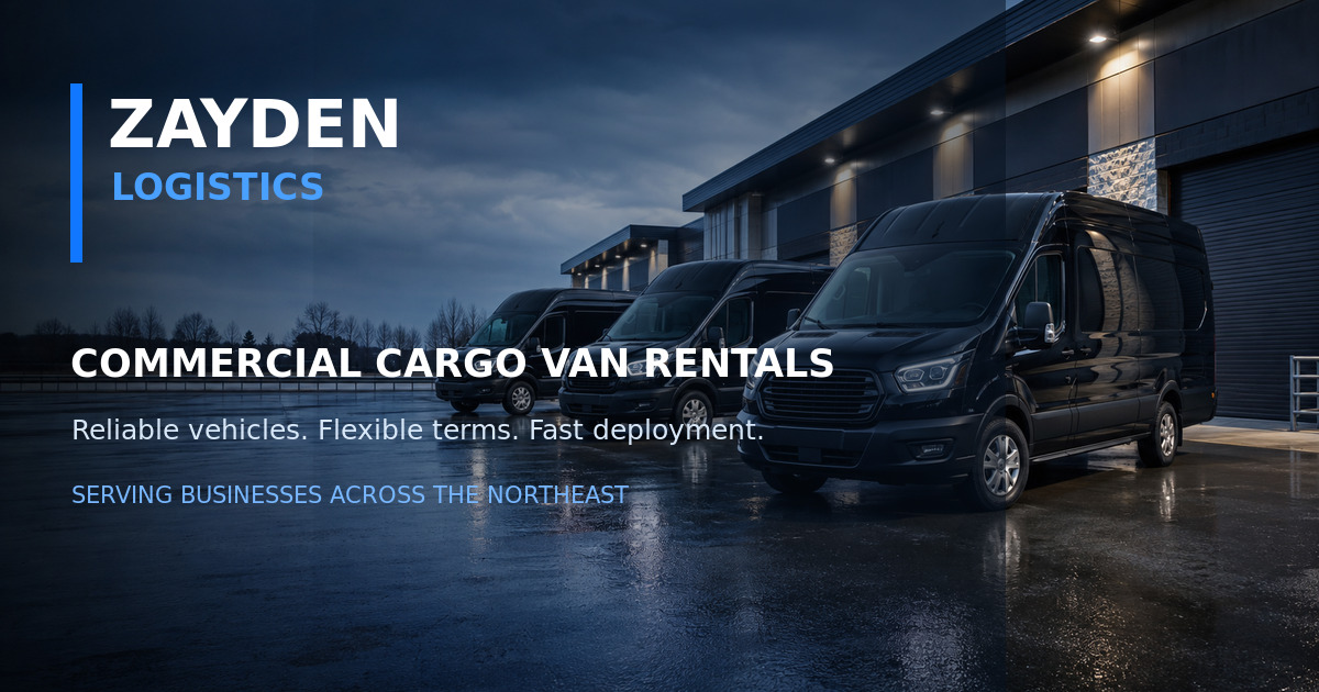 Zayden Logistics commercial cargo van fleet social sharing preview